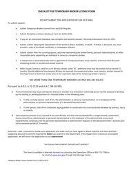 Form LI-240 &quot;Application for Temporary Broker's License Form&quot; - Arizona