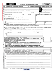 Arizona Form 140ET (ADOR10532) Credit for Increased Excise Taxes - Arizona