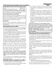 Instructions for Arizona Form 140X, ADOR10573 Individual Amended Return - Arizona