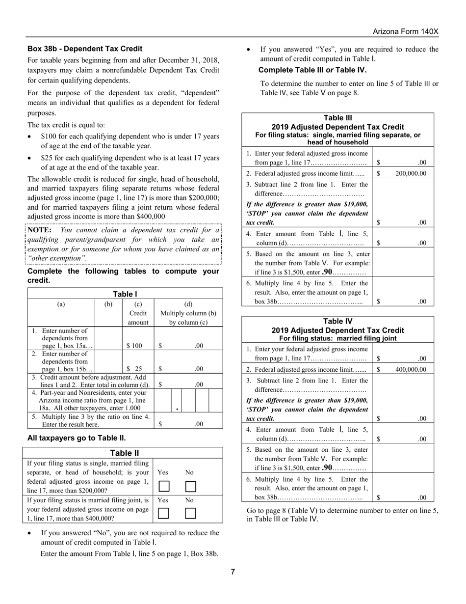 download-instructions-for-arizona-form-140x-ador10573-individual-amended-return-pdf-2019