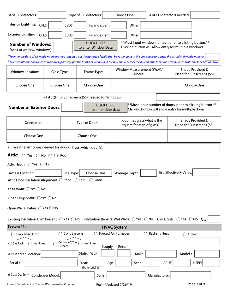 Residential Diagnostic Evaluation - Arizona, Page 3