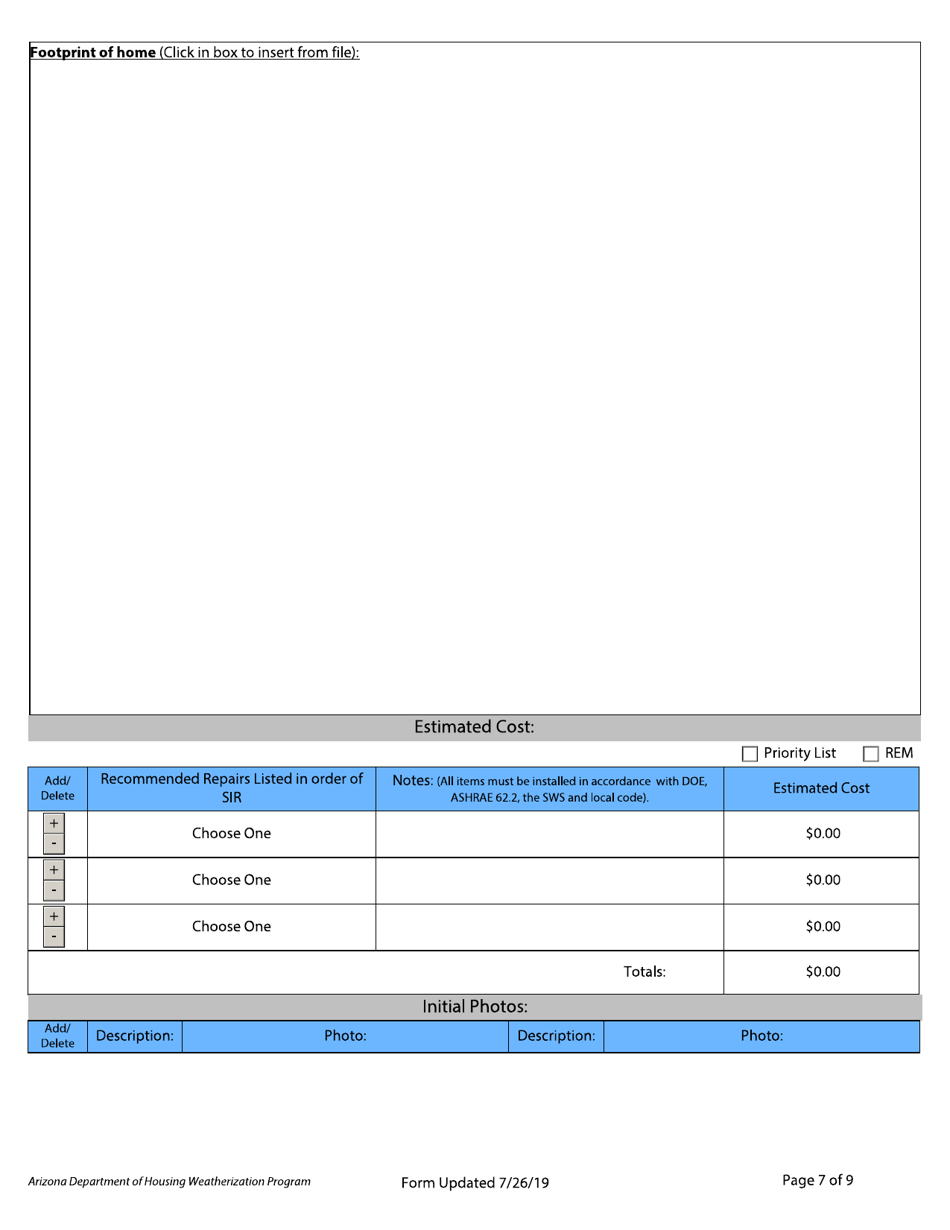 Residential Diagnostic Evaluation - Arizona, Page 7