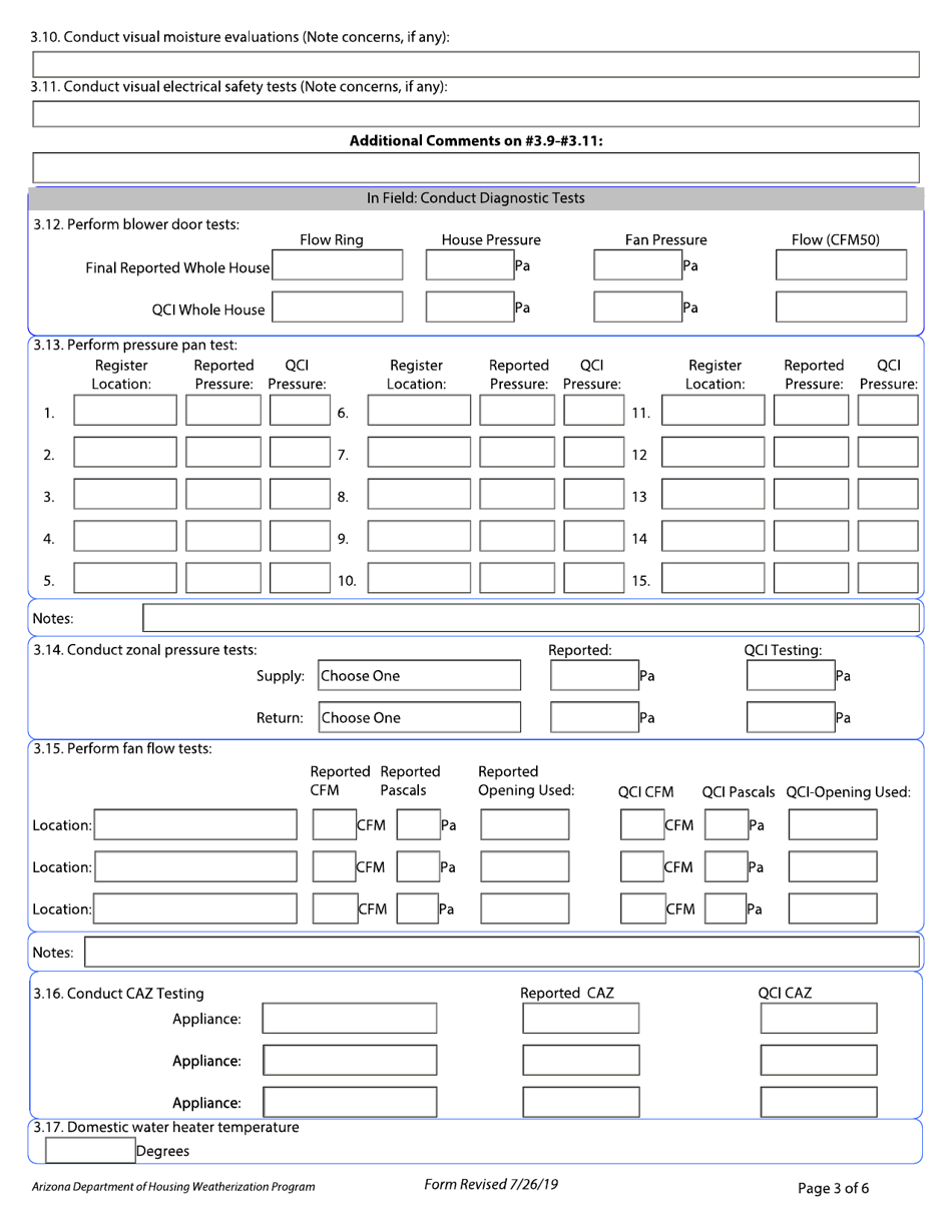 Quality Control Inspection (Qci) Checklist - Arizona, Page 3