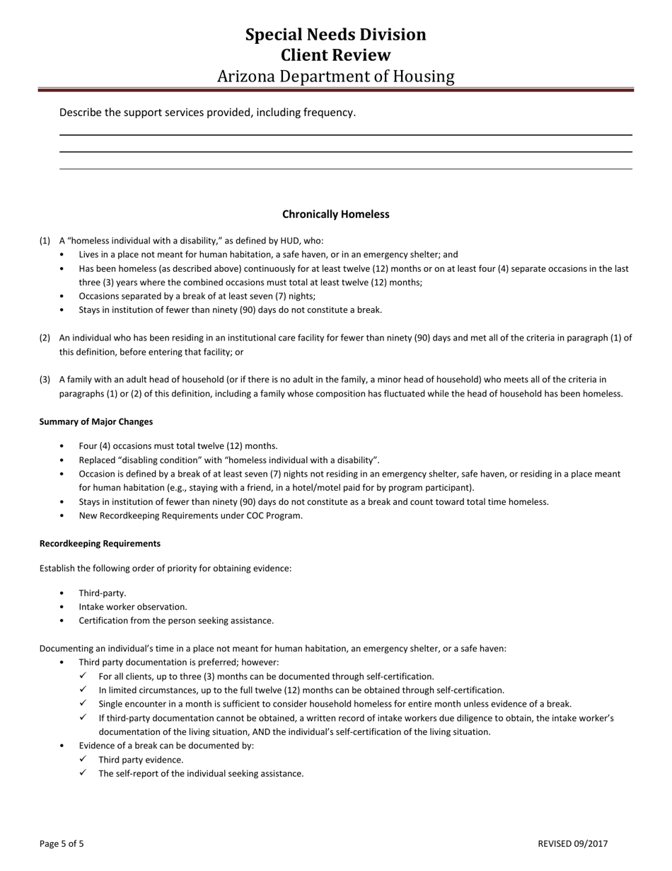 Attachment 25B Monitoring Tool for Combined Contracts Client Review - Arizona, Page 5