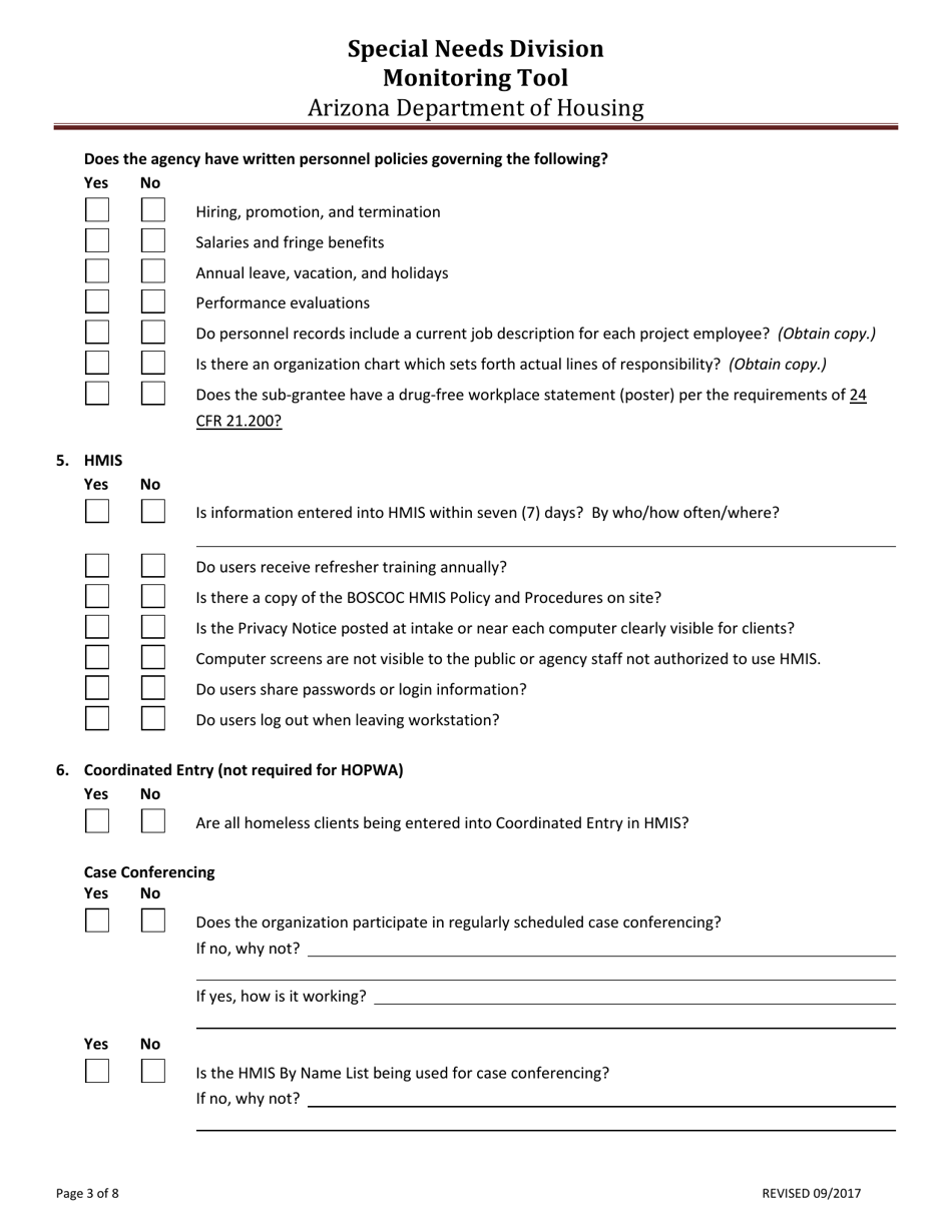 Attachment 25A Monitoring Tool for Combined Contracts - Arizona, Page 3