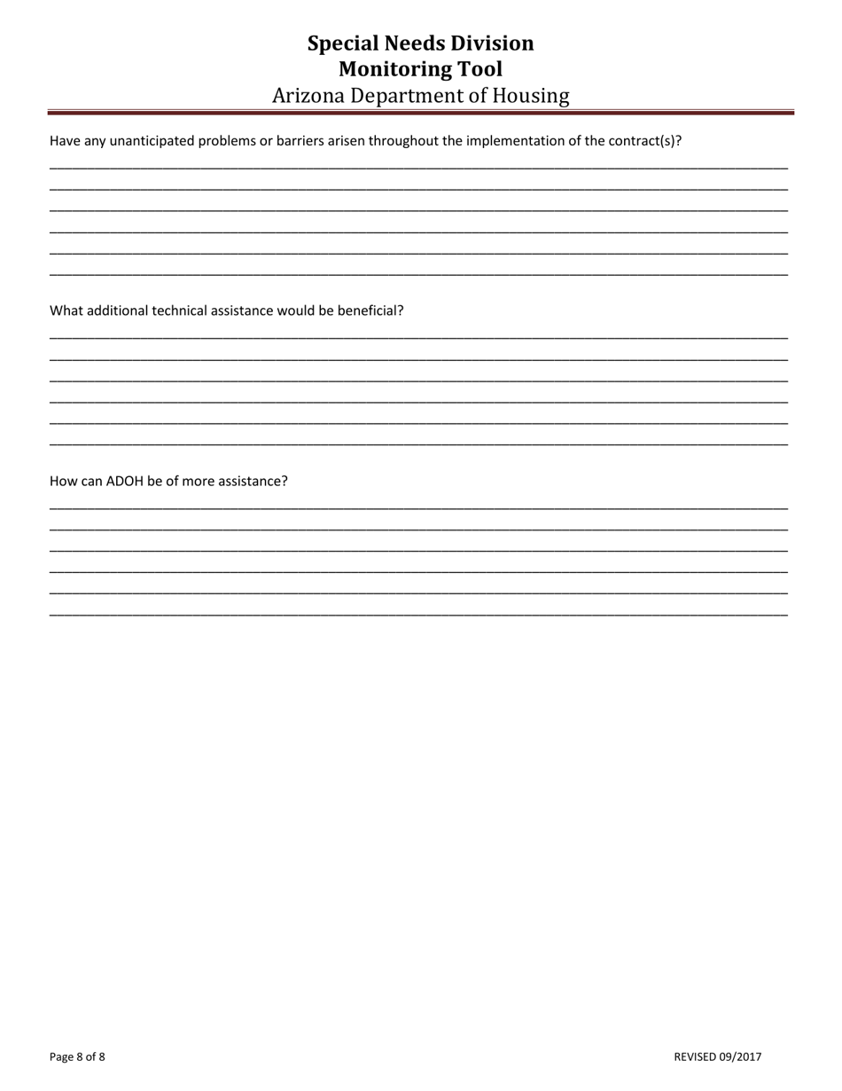 Attachment 25A Monitoring Tool for Combined Contracts - Arizona, Page 8