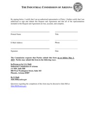 Request and Agreement for Alternative Service and Waiver of a.a.c. R20-5-158(B) - Arizona, Page 3