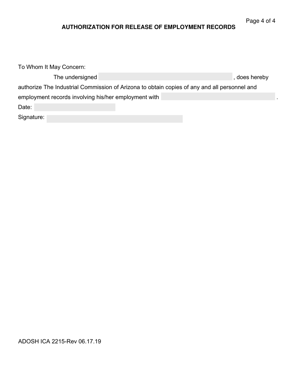 Form ADOSH ICA2215 Discrimination Statement - Arizona, Page 4