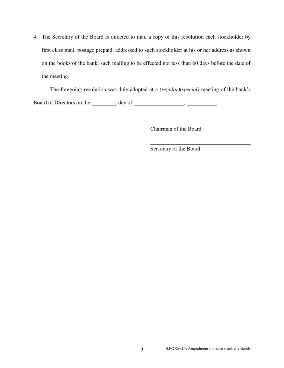 Increase / Decrease Stock - Stock Dividends - Arkansas, Page 3