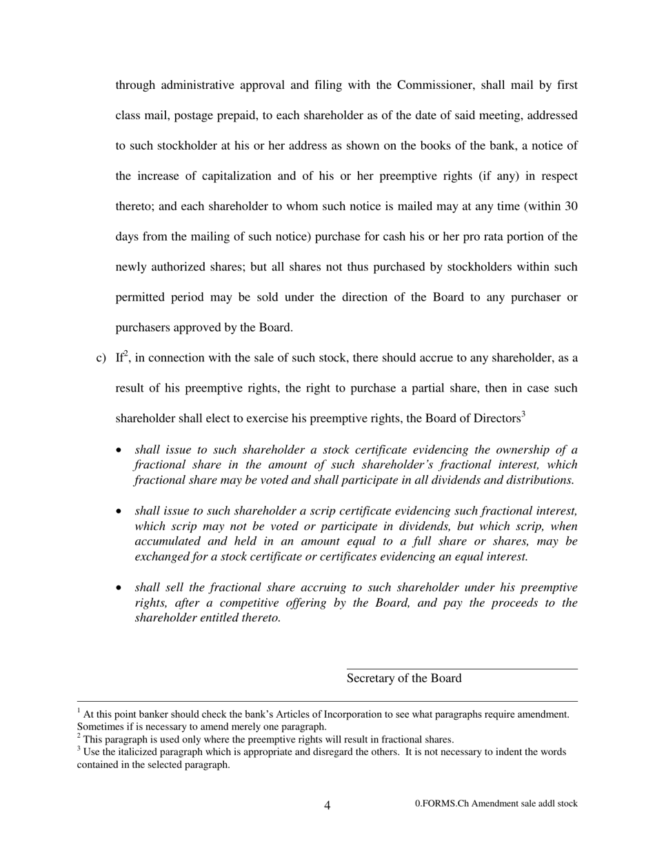 Sale of Additional Stock - Arkansas, Page 4