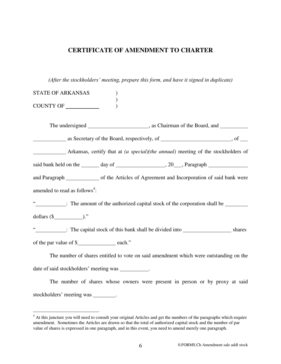 Sale of Additional Stock - Arkansas, Page 6