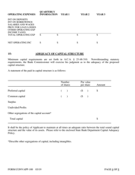 Form CONVAPP-100 Application for Conversion to a State Charted Bank - Arkansas, Page 6