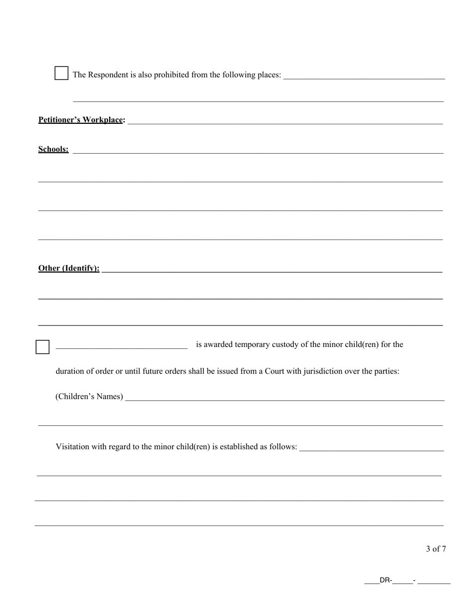 Final Order of Protection - Arkansas, Page 3