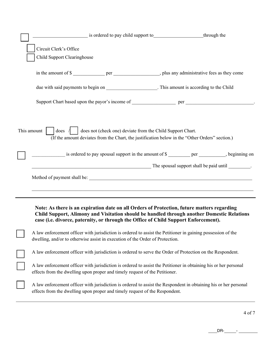 Final Order of Protection - Arkansas, Page 4