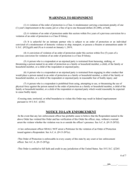 Final Order of Protection - Arkansas, Page 6