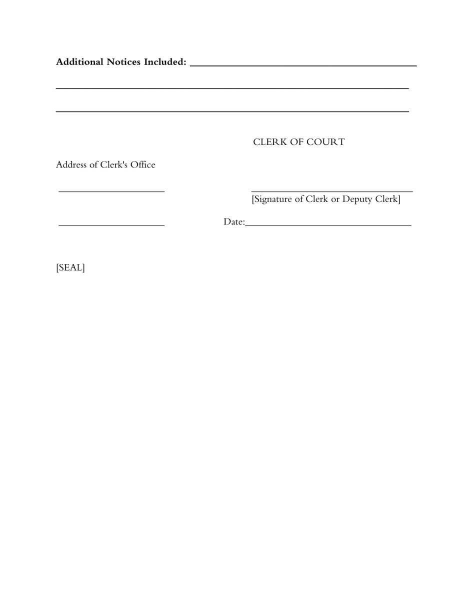 Form of Summons - Arkansas, Page 3