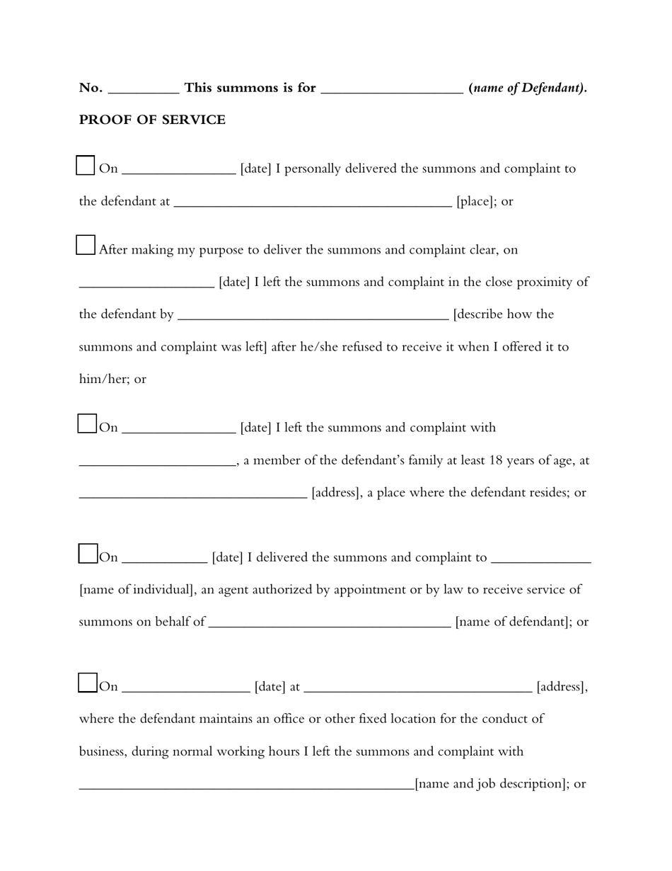 Form of Summons - Arkansas, Page 4