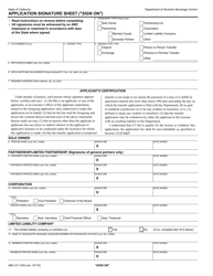 Document preview: Form ABC-211-SIG Application Signature Sheet ("sign on") - California