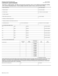Form ABC-243 Corporate Questionnaire - California