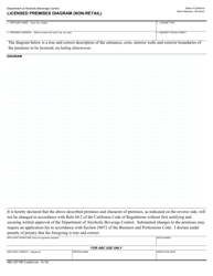 Form ABC-257-NR 2-SIDED Licensed Premises Diagram (Non-retail) - California