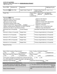 Form PWB-153 Request for Pwb Project Action for a Design-Bid-Build Project - California