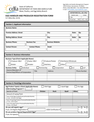 Form 517-004A Egg Handler and Producer Registration Form - California, Page 3