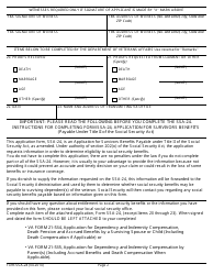 Form SSA-24 Application for Survivors Benefits, Page 2