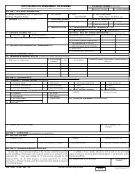 Document preview: DD Form 1746 Application for Assignment to Housing