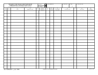 Document preview: DA Form 581-1 Request for Issue and Turn-In of Ammunition Continuation Sheet