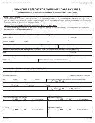Form LIC602 Physician&#039;s Report for Community Care Facilities - California