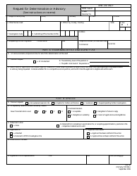 Form INV60 Request for Determination or Advisory