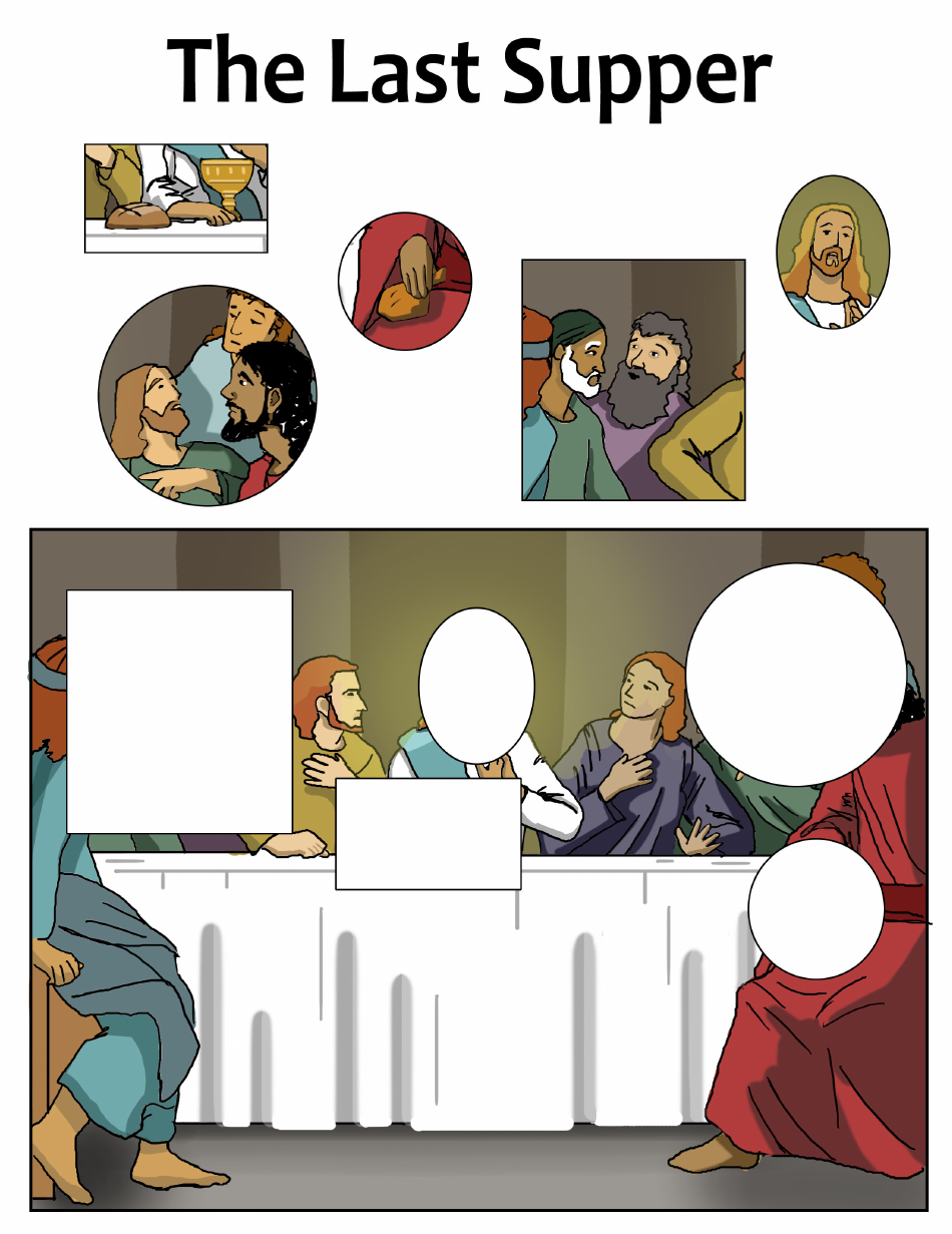 The Last Supper Puzzle Template - Preview Image