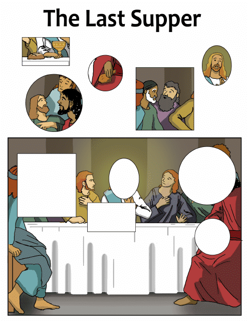 The Last Supper Puzzle Template