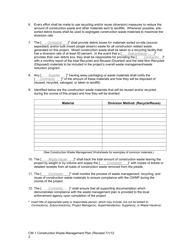 Form CW1 Construction Waste Management Plan (Cwmp) - California, Page 2