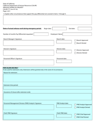 Form CALHR-777 Arduous Work Pay Request - California, Page 2