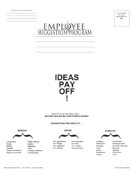 Document preview: Form STD.645 Employee Suggestion - California