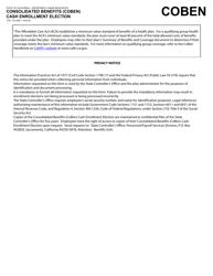 Form STD.702 Consolidated Benefits (COBEN) Cash Enrollment Election - California, Page 2