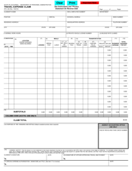 Form STD.262 Travel Expense Claim - California