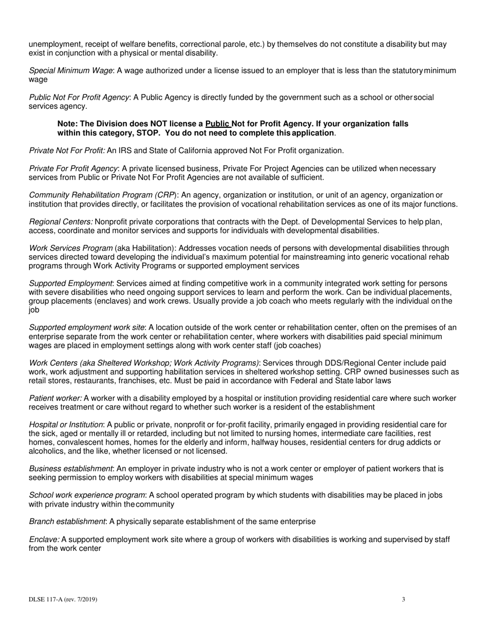 Instructions for Form DLSE117, DLSE106 - California, Page 3