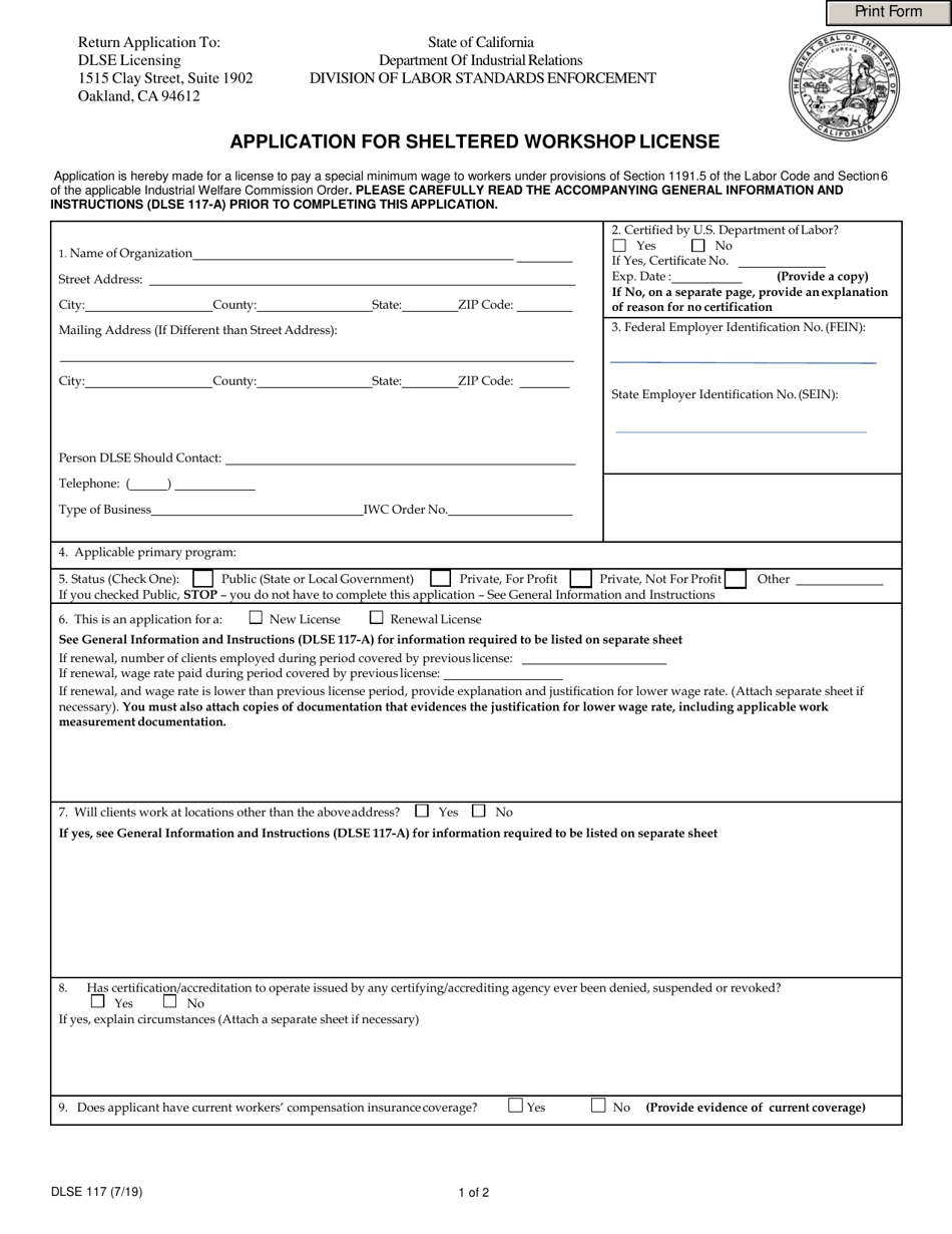 Form 117 Fill Out Sign Online And Download Printable 7802