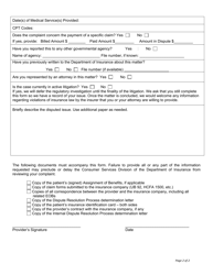 Form CSD-004 Health Care Provider Request for Assistance (Hprfa) - California, Page 2