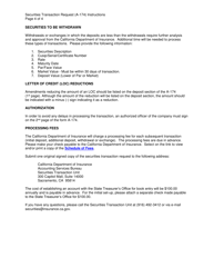 Instructions for Form A-174 Securities Transaction Request - California, Page 4