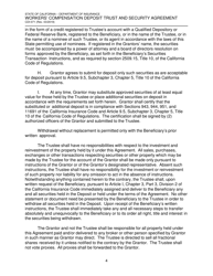 Form CDI-071 Workers' Compensation Deposit Trust and Security Agreement - California, Page 4