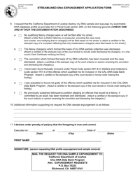 Form DLE244 Streamlined Dna Expungement Application Form - California, Page 2