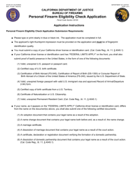 Form BOF116 Personal Firearm Eligibility Check Application - California, Page 2