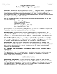 Instructions for Form JUS8771 Seller of Travel Registration Application - California, Page 7
