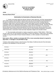 Form JUS8902 Seller of Travel Attestation - California, Page 2