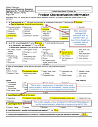 Instructions for Form DPR-REG-030 Application for Pesticide Registration - California, Page 2