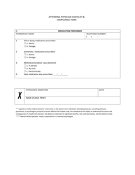 Attending Physician Checklist &amp; Compliance Form - California, Page 3