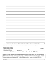 Form CDPH8539 Proof of Experience - California, Page 2